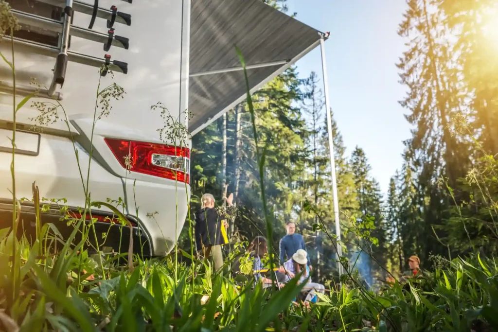 RV camping near fallingwater